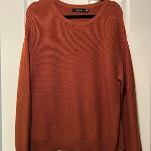 ZESICA Women's Warm Rust Crew Neck Sweater